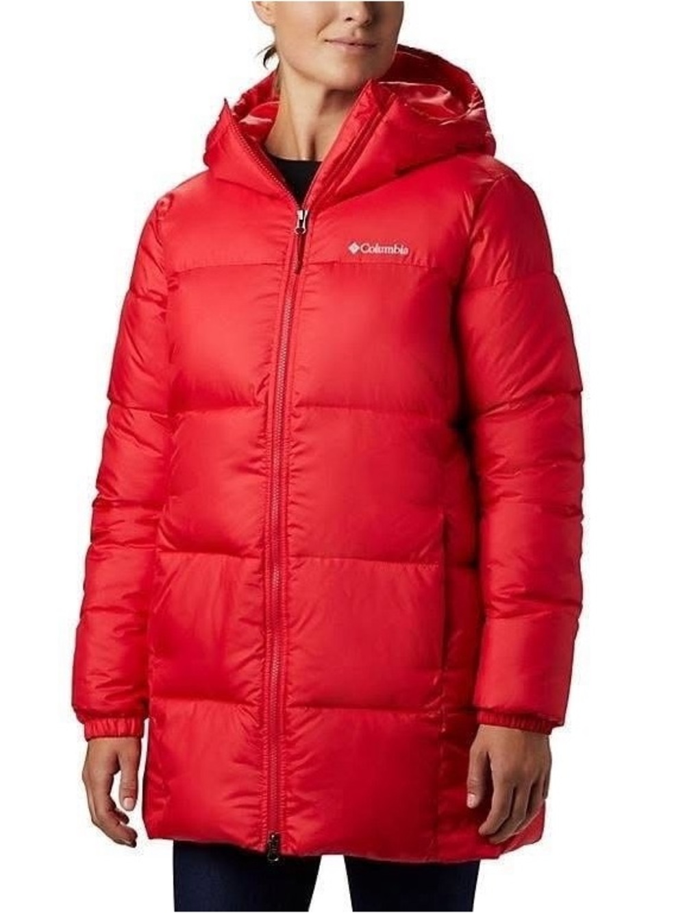 Columbia Puffer Jacket in Red Size Small